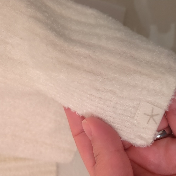 Barefoot Dreams Cozy chic lite knit long line hooded Open Cardigan Pearl Sz M - Picture 10 of 10